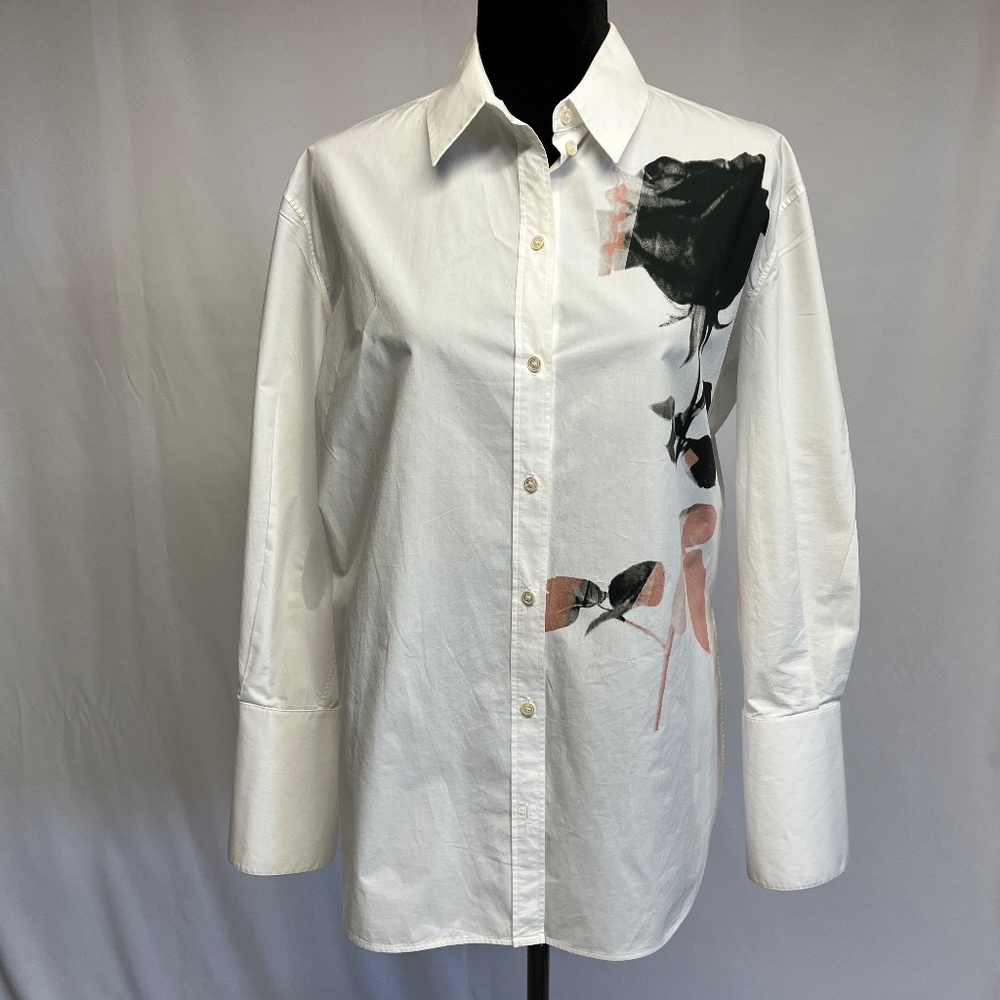 Alexander Mcqueen Rose Print Shirt